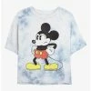 Discount 🔥 Disney Mickey Mouse Mightiest Mouse Tie-Dye Girls Crop T-Shirt 🥰