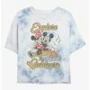 Budget ❤️ Disney Mickey Mouse Outdoors Campfire Tie-Dye Girls Crop T-Shirt 🎁