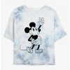Best Pirce 🥰 Disney Mickey Mouse Peace Out Tie-Dye 👏 Girls Crop T-Shirt ⭐