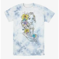 Top 10 👍 Disney Tangled Rapunzel Sketch Tie-Dye T-Shirt 🥰