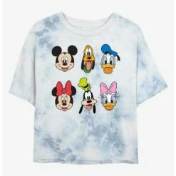 Best Sale 🧨 Disney Mickey Mouse Sensational Six Tie-Dye ✨ Girls Crop T-Shirt ❤️