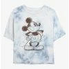 Cheap ⭐ Disney Mickey Mouse Sketchy Mickey Tie-Dye Girls Crop T-Shirt 🔔