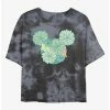 Coupon 💯 Disney Mickey Mouse Succulents Tie-Dye ✔️ Girls Crop T-Shirt ✨