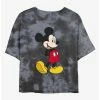 Flash Sale 😍 Disney Mickey Mouse Traditional Mickey Tie-Dye Girls Crop T-Shirt 🔥