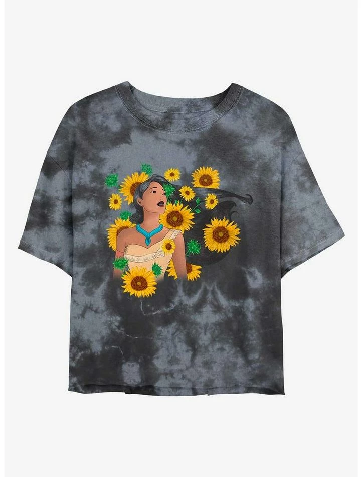 Outlet 🎁 Disney Pocahontas Floral Princess Tie-Dye Girls Crop T-Shirt 💯 1 Outlet 🎁 Disney Pocahontas Floral Princess Tie-Dye Girls Crop T-Shirt 💯