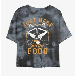 Best Sale ✨ Disney Pocahontas Meeko Here For Food Tie-Dye 😀 Girls Crop T-Shirt ⌛