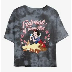 Best reviews of 🔥 Disney Snow White and the Seven Dwarfs The Fairest Of Them All Tie-Dye Girls Crop T-Shirt ⭐