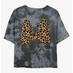 Top 10 ✔️ Disney Minnie Mouse Animal Print Bow Tie-Dye 🎉 Girls Crop T-Shirt 🤩