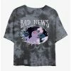 New ⭐ Disney Villains Ursula Bad News Tie-Dye Girls Crop T-Shirt 🧨