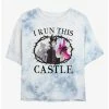 Best deal 🎉 Disney Villains I Run This Castle Maleficent Tie-Dye Girls Crop T-Shirt 🧨