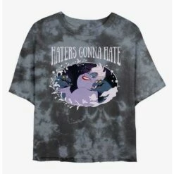 Best Pirce 🌟 Disney Villains Ursula Haters Tie-Dye 👏 Girls Crop T-Shirt ✨