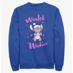 Discount 😀 Disney Lilo & Stitch Angel Winter Wishes Sweatshirt ⭐
