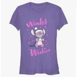 Top 10 👏 Disney Lilo & Stitch Angel Winter Wishes Girls T-Shirt 🎉