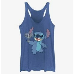 Best Pirce 🎁 Disney Lilo & Stitch Hanukkah Menorah 🎉 Girls Tank ✔️