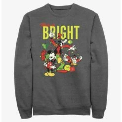 Best Pirce 🛒 Disney Mickey Mouse Bright Christmas Mickey, Goofy, and Donald Sweatshirt 😀