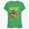 Hot Sale ⭐ Disney Mickey Mouse Bright 🎉 Christmas Mickey, Goofy, and Donald Girls T-Shirt 😉