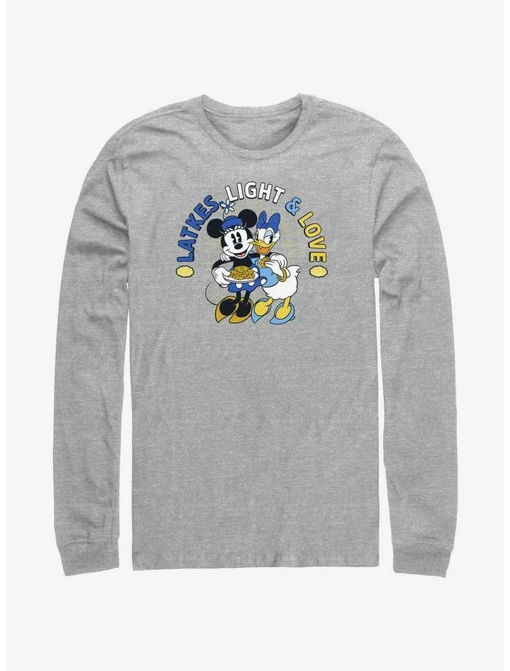 Cheap ๐งจ Disney Mickey Mouse Latkes Light & Love Minnie and Daisy Long-Sleeve T-Shirt โ 1 Cheap ๐งจ Disney Mickey Mouse Latkes Light & Love Minnie and Daisy Long-Sleeve T-Shirt โ