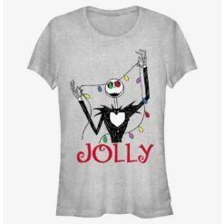 Wholesale ⌛ Disney The Nightmare Before Christmas Jack Jolly Lights Girls T-Shirt 🤩