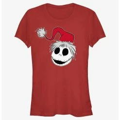 Hot Sale ⌛ Disney The Nightmare Before Christmas Santa Hat Jack Girls T-Shirt 😍