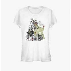 Promo 👍 Disney The Nightmare Before Christmas Halloween Town Members Girls T-Shirt 🔥