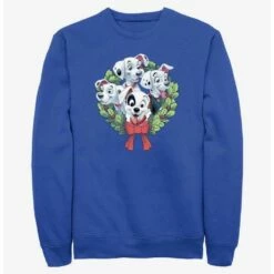 Best deal 🥰 Disney 101 Dalmatians Puppy Christmas Wreath Sweatshirt 🛒