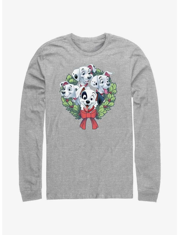 Hot Sale ✔️ Disney 101 Dalmatians Puppy 🌟 Christmas Wreath Long-Sleeve T-Shirt ✔️ 1 Hot Sale ✔️ Disney 101 Dalmatians Puppy 🌟 Christmas Wreath Long-Sleeve T-Shirt ✔️
