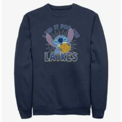 Outlet 🔔 Disney Lilo & Stitch Did It For Hanukkah Latkes Sweatshirt 🛒