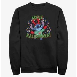 Budget 🧨  Disney Lilo & Stitch Mele Kalikimaka Merry  Christmas in Hawaiian Sweatshirt ✨
