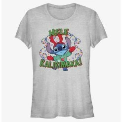 Deals 😀  Disney Lilo & Stitch Mele Kalikimaka Merry  Christmas in Hawaiian  Girls T-Shirt 🧨