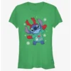 Hot Sale ✨ Disney Lilo & Stitch Reindeer Stitch ⌛ Girls T-Shirt 🎉