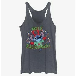 Brand new 🌟 Disney Lilo & Stitch Mele Kalikimaka Merry Christmas in Hawaiian Girls Tank ✨
