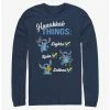 Best deal 😉 Disney Lilo & Stitch Hanukkah List Long-Sleeve T-Shirt 🥰