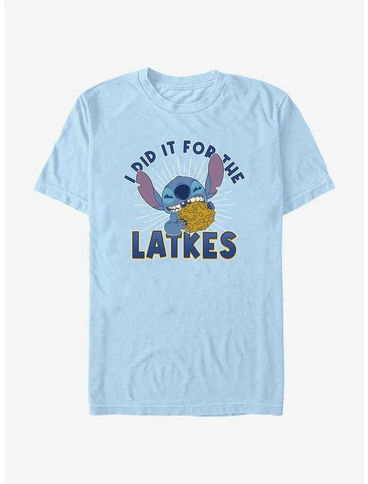 Discount 🔥 Disney Lilo & Stitch Did It For Hanukkah Latkes T-Shirt ✔️ 1 Discount 🔥 Disney Lilo & Stitch Did It For Hanukkah Latkes T-Shirt ✔️
