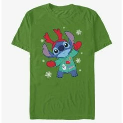 Coupon 🌟  Disney Lilo & Stitch Reindeer Stitch T-Shirt 🎉