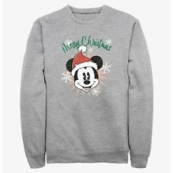 Budget 🥰 Disney Mickey Mouse Snowflakes Santa Mickey Sweatshirt ✨