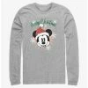 Coupon ✔️ Disney Mickey Mouse Snowflakes Santa Mickey Long-Sleeve T-Shirt 🛒