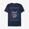 Deals 😀 Disney Lilo & Stitch Santa Stitch and Scrump Ugly ❄ Christmas Extra Soft T-Shirt ✨