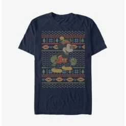 Budget ⭐ Disney Mickey Mouse Vintage Ugly 🧨  Christmas Extra Soft T-Shirt 😀