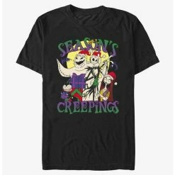 Deals ✔️ Disney The Nightmare Before 🛒 Christmas Season's Creepings From Oogie, Jack, and Sally Extra Soft T-Shirt ⭐