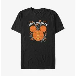 Outlet 💯 Disney Mickey Mouse Happy Halloween Jack-O'-Lantern Big & Tall T-Shirt 🤩