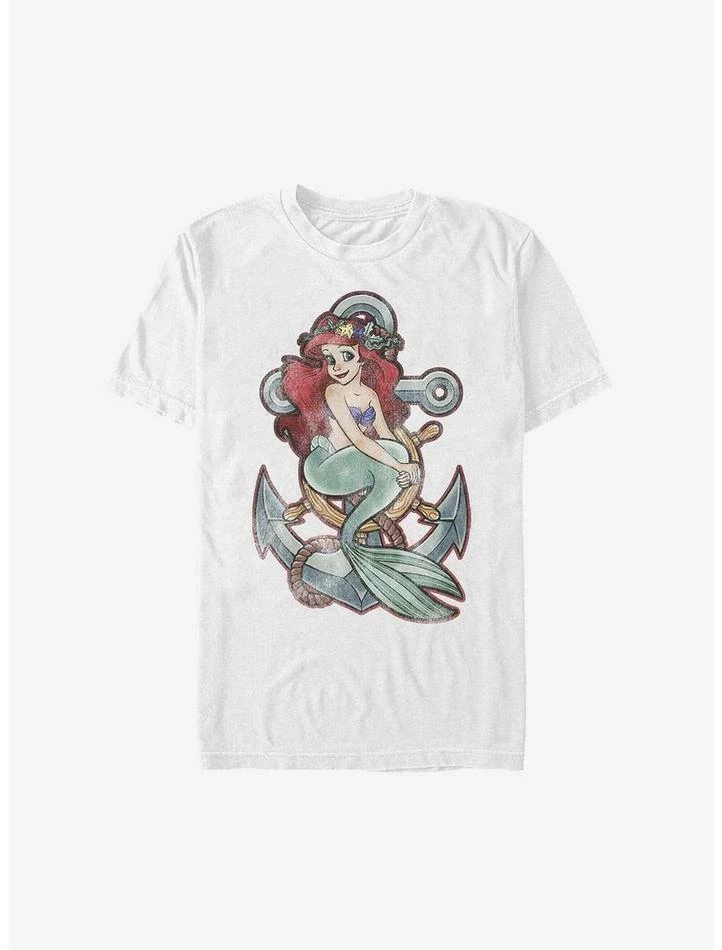 Promo ❤️ Disney The Little Mermaid Ariel Anchor T-Shirt ⌛ 1 Promo ❤️ Disney The Little Mermaid Ariel Anchor T-Shirt ⌛