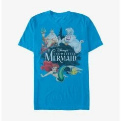 Deals 🥰  Disney The Little Mermaid Watercolor Movie Title Extra Soft T-Shirt 🔥