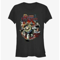New 🧨  Disney Pixar Toy Story Buzz Lightyear Trial By Fire  Girls T-Shirt 🤩