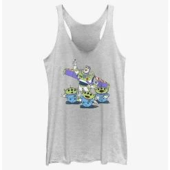 Best Pirce 🤩 Disney Pixar Toy Story Vintage Buzz and Aliens 🎁 Girls Tank ✨