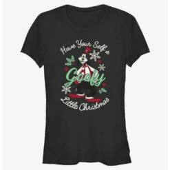 Brand new 🎁  Disney Goofy Little  Christmas Black  Girls T-Shirt ⭐