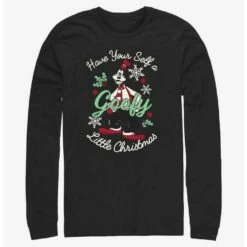 Best deal ⭐ Disney Goofy Little ❄ Christmas Black Long-Sleeve T-Shirt 😀