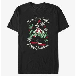 Discount ⌛ Disney Goofy Little 🎁  Christmas Black T-Shirt ⌛