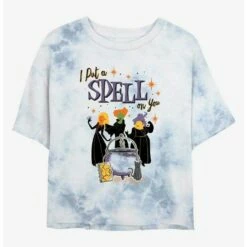 Outlet 🛒  Disney Hocus Pocus A Spell On You Tie-Dye  Girls Crop T-Shirt 🔔