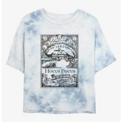 Best deal ✨ Disney Hocus Pocus Sanderson House Vintage Poster Tie-Dye 🎉  Girls Crop T-Shirt 🥰
