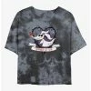 Hot Sale ⌛ Disney The Nightmare Before ❄ Christmas Beware of Dog Zero Tie-Dye Girls Crop T-Shirt 🌟
